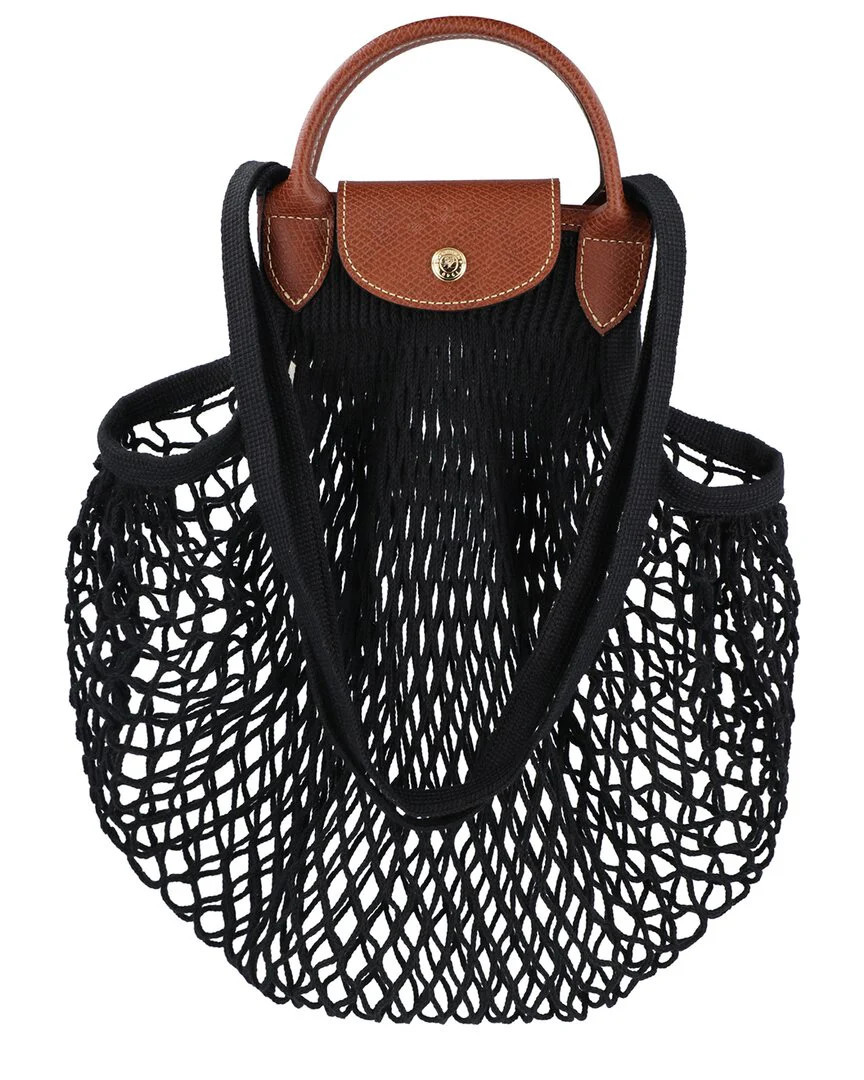 Longchamp Le Pliage Filet Large Mesh Handle Bag with Strap | Shop Simon