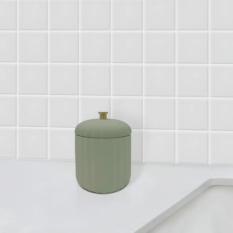 Beautiful By Drew Barrymore Bathroom Canister- Green | Walmart (US)