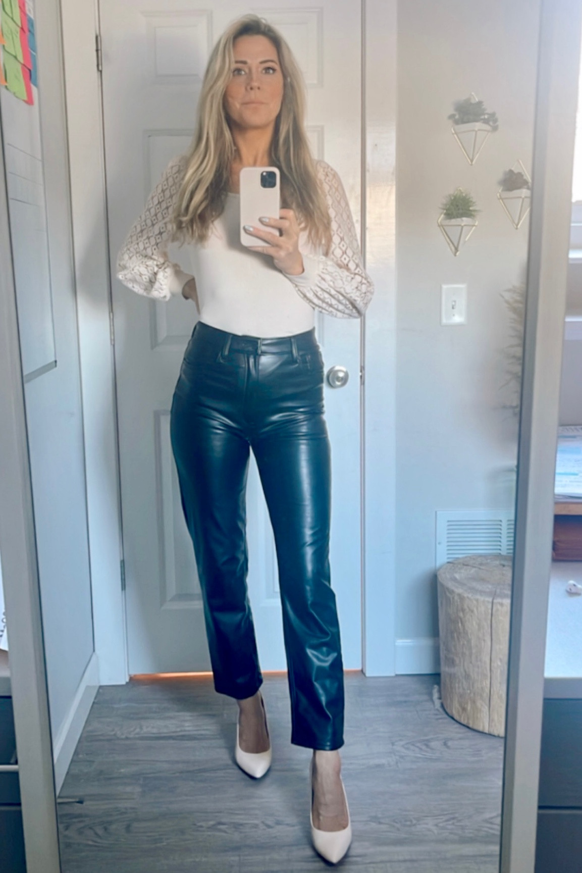 Spring ready with my very favorite leather pants! 
Bottoms- 26L

#LTKworkwear #LTKFind #LTKSeasonal