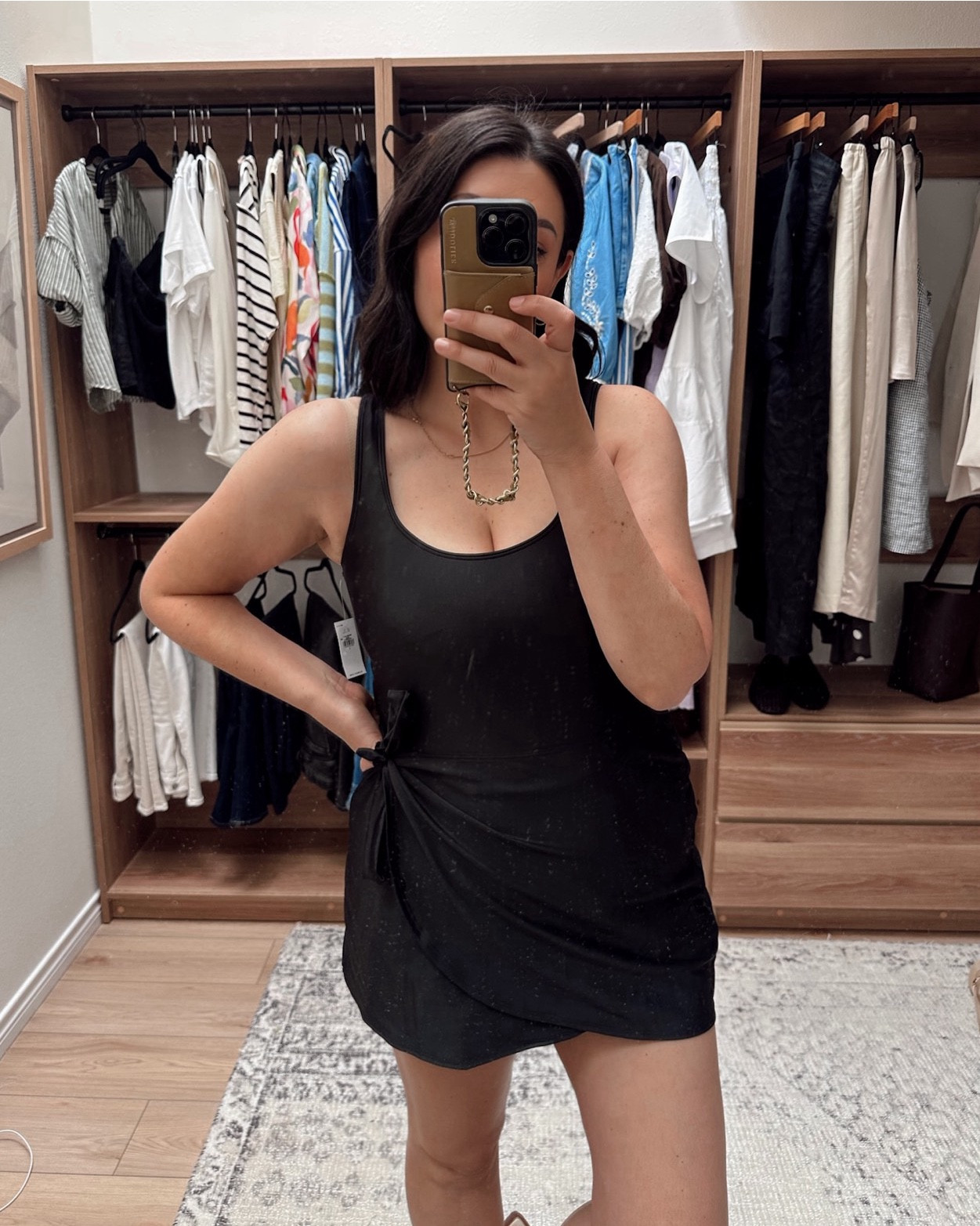 The best swimsuit for moms! It runs true to size and isn’t too tight! It was long enough for me too! 