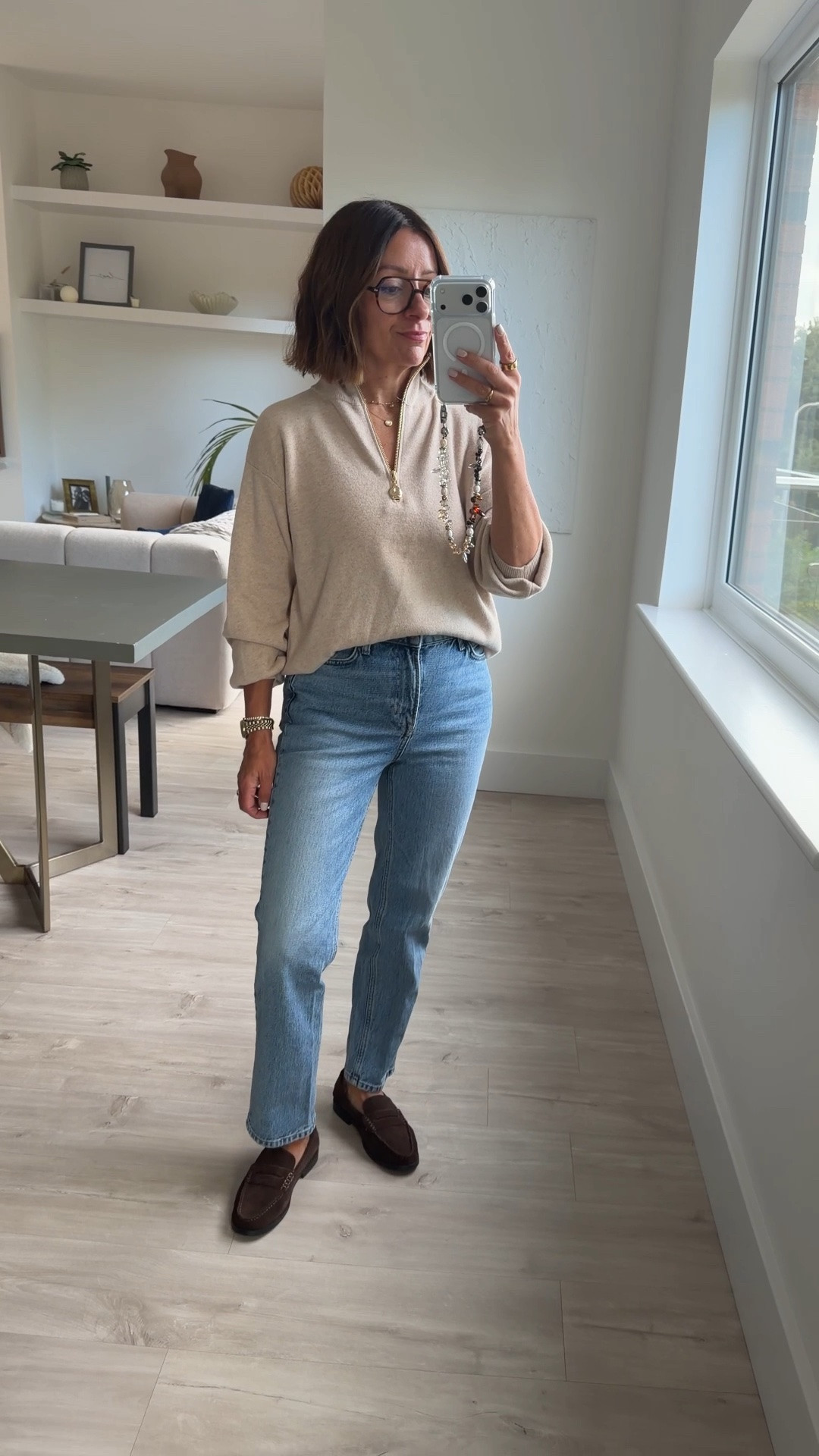 School run > work from home 

Wearing usual size in the knit and jeans (in the short length)

My loafers are old but found some great ones below

#LTKautumn #LTKmidsize #LTKpetite