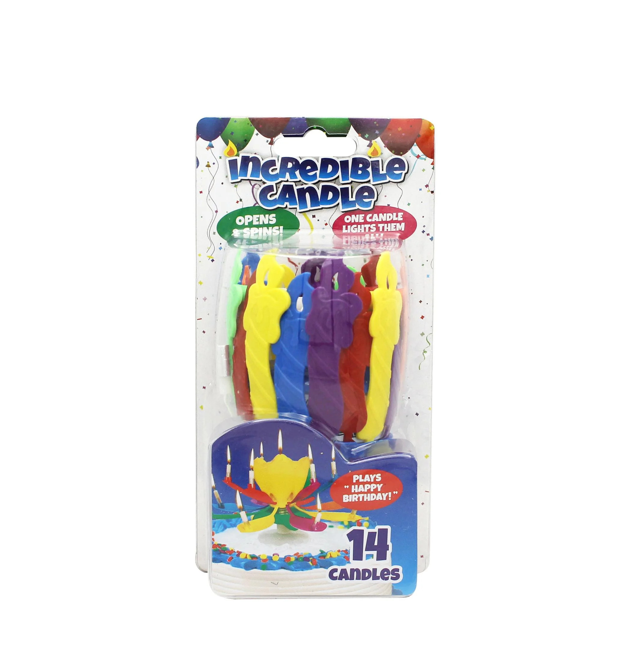 Best Party Ever Incredible Multi-Color Birthday Candle, 14 Pieces, 3.5 Inches Wide | Walmart (US)