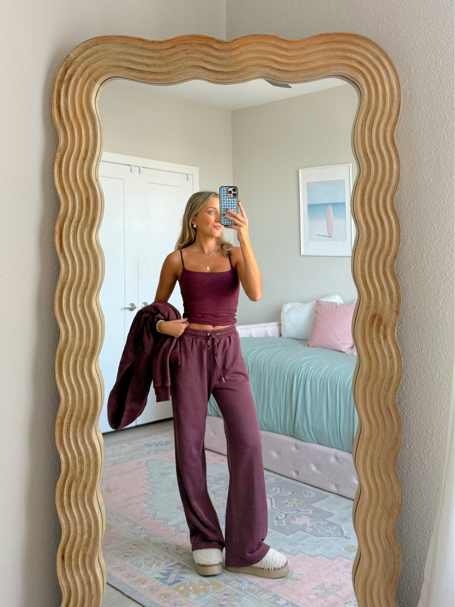 Abercrombie cyber week sale is here! 25-50% off everything + stack code AFMCKENZIE for an extra 15% off. 🎁wearing an XS regular in these sweatpants and sweatshirts 

#LTKCyberWeek #LTKootd