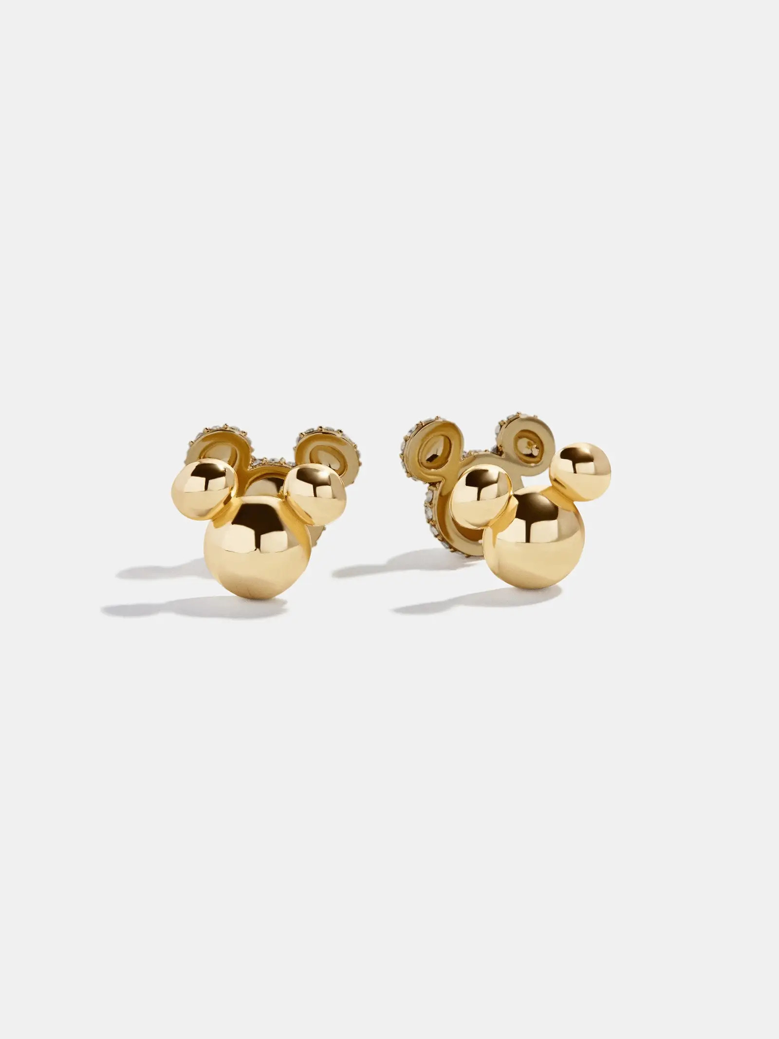 Disney Mickey Mouse Reversible Stud Earrings - Gold/Pavé | BaubleBar