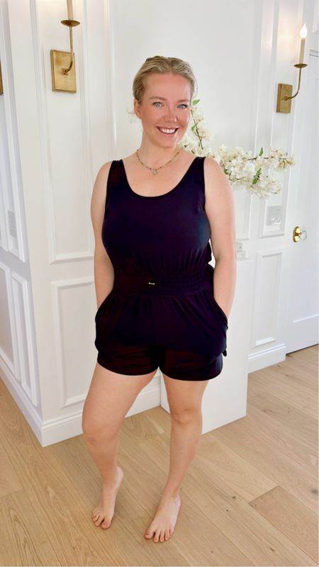 Emma’s OOTD - the Abercrombie traveler romper! ✨ She wore this alllll the time while traveling last year. Their traveler line is the BEST! 

On sale today under $50 (15% off!). This comes in 4 colors. Sizes XXS-XXL options. She’s wearing a size L. 🤍 

The material is polyester & elastane, has adjustable side straps, elastic waist tie & pockets! A must-have. 

Also, the jumpsuit version is just as cute and Emma has it in 2 colors! 🎀. Linking all of our workout favorites from Abercrombie below. 


#LTKsalealert #LTKActive #LTKmidsize