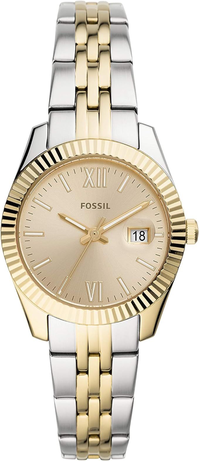 Fossil Scarlette Women's Sports Watch with Stainless Steel Bracelet or Genuine Leather Band | Amazon (US)