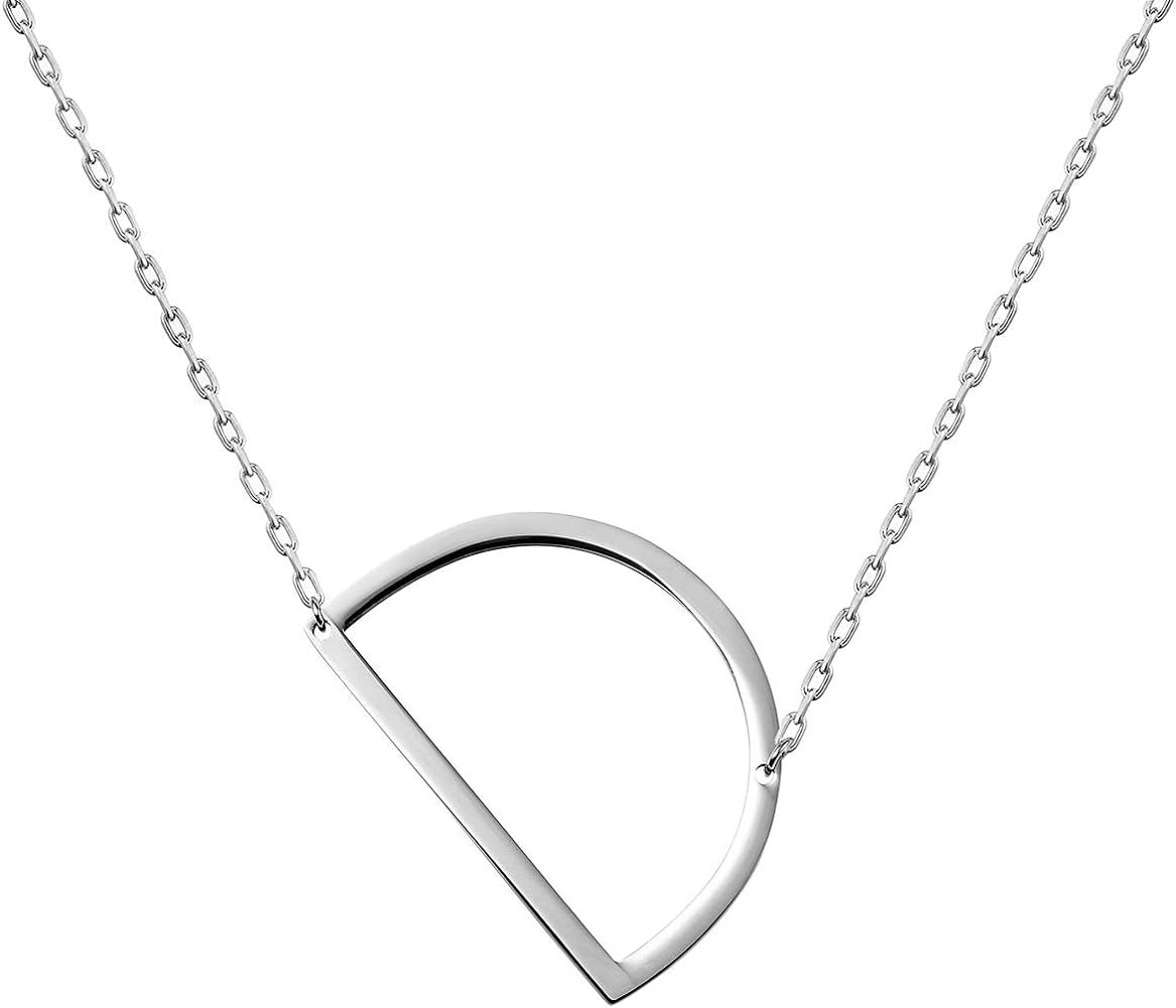 WIGERLON Stainless Steel Initial Letters Necklace for Women and Girls Color Gold and Silver from ... | Amazon (US)