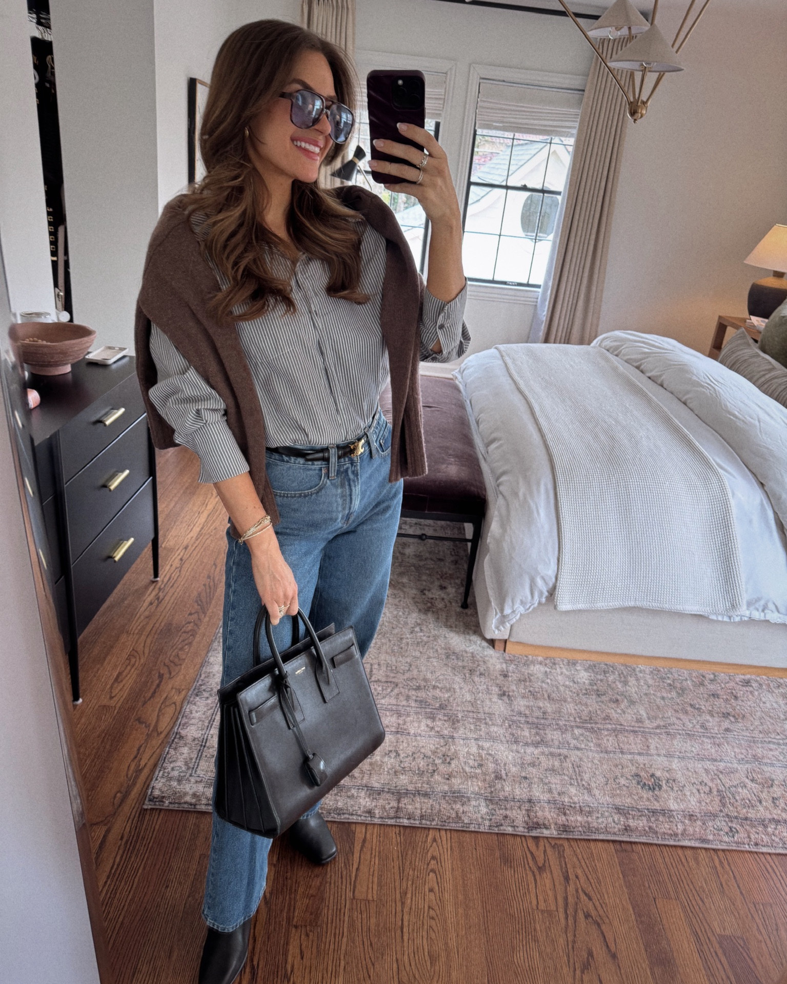 OOTD for lunch & meetings 

Top (S)
Sweater (S)
Jeans (25R)  
Booties (code: LAURENR20) 



#LTKWatchNow #LTKSeasonal #LTKStyleTip