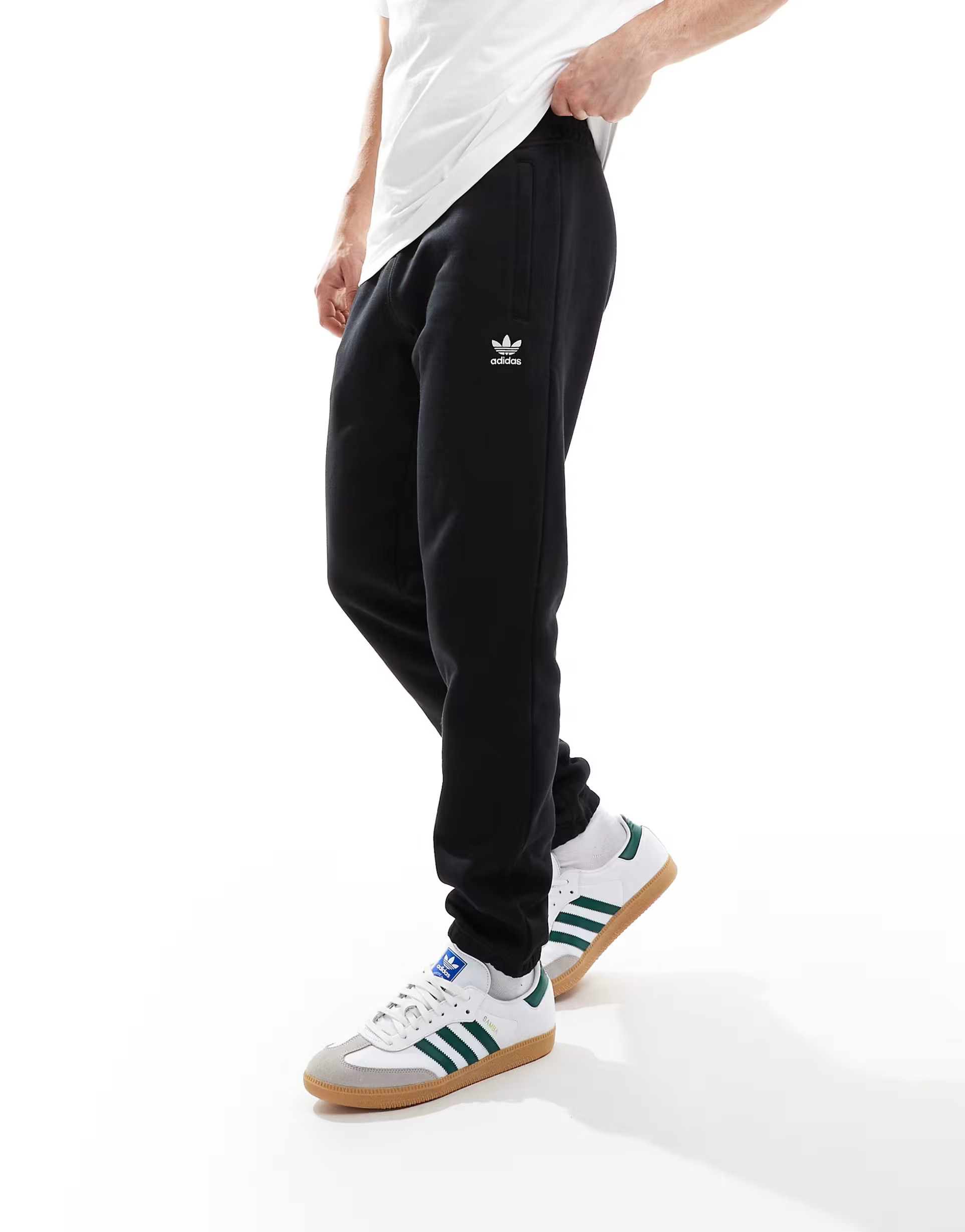 adidas Originals Trefoil Essentials joggers in black | ASOS | ASOS (Global)