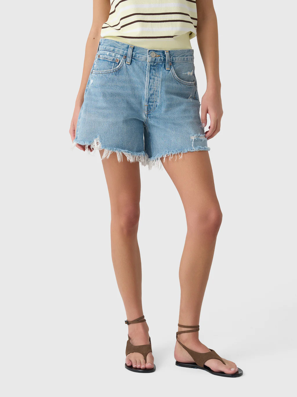 Agolde Women's Parker Long Short | Saint Bernard