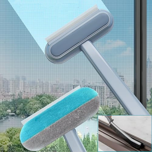 Window Screen Cleaning Brush, Mesh Screen Cleaner 4 in 1 Window mesh Screen Cleaner Tool, Suitable for Pet Hair Remover for Couch Carpets Reusable, Windows Cleaning Tools Wet and Dry Dual-Use | Amazon (US)