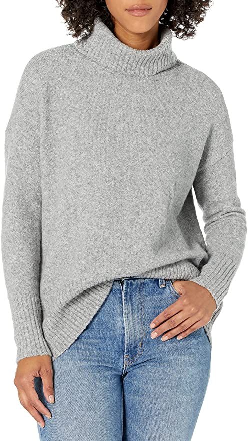 Daily Ritual Women's Oversized Cozy Boucle Turtleneck Sweater | Amazon (US)