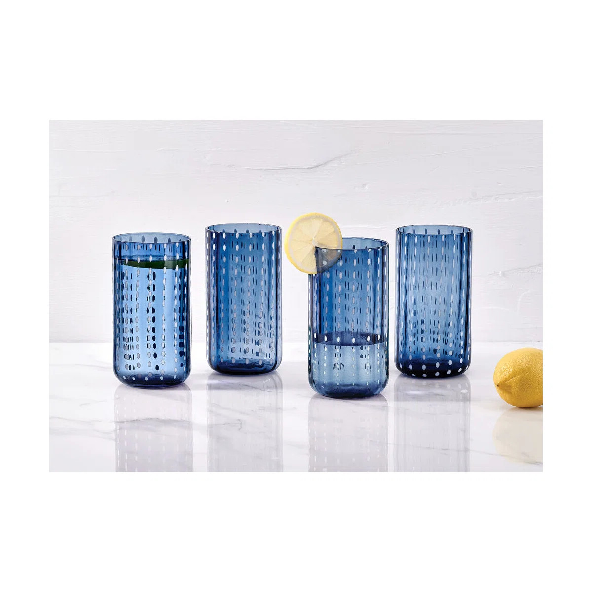 Darbie Angell Dappled Clouds Double Highball Glasses (Set of 4) | Wayfair North America