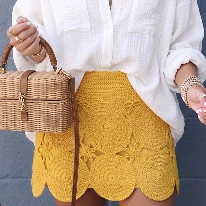 Beep beep crochet mini skirt wearing size medium. Comes in over 7 colors