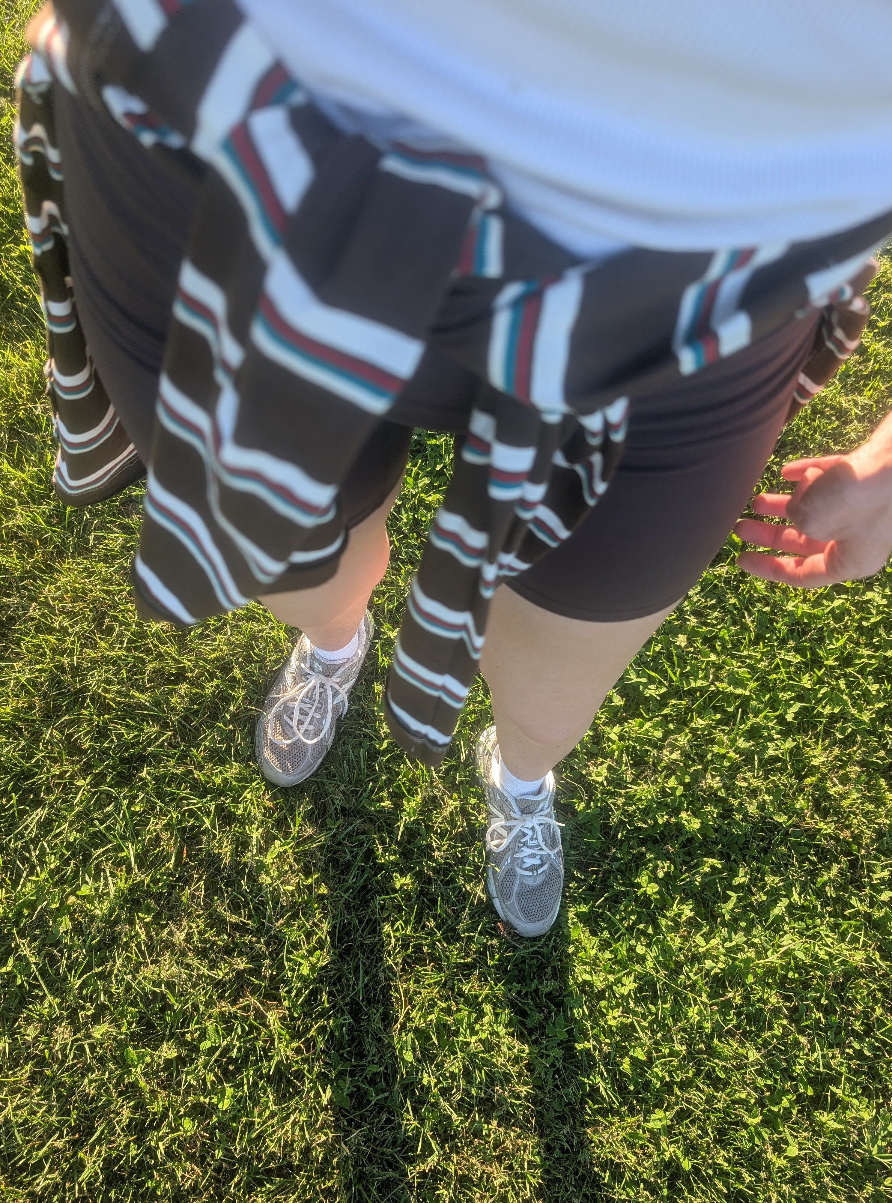 I've worn this striped brown long sleeve t shirt more than five times since I got it two weeks ago. Very versatile and perfectly light weight as we transition to warmer weather. Wearing a size small and fits oversized. Also love these brown biker shorts. Fit TTS

#LTKfitnessgoals #LTKmomlife #LTKActive