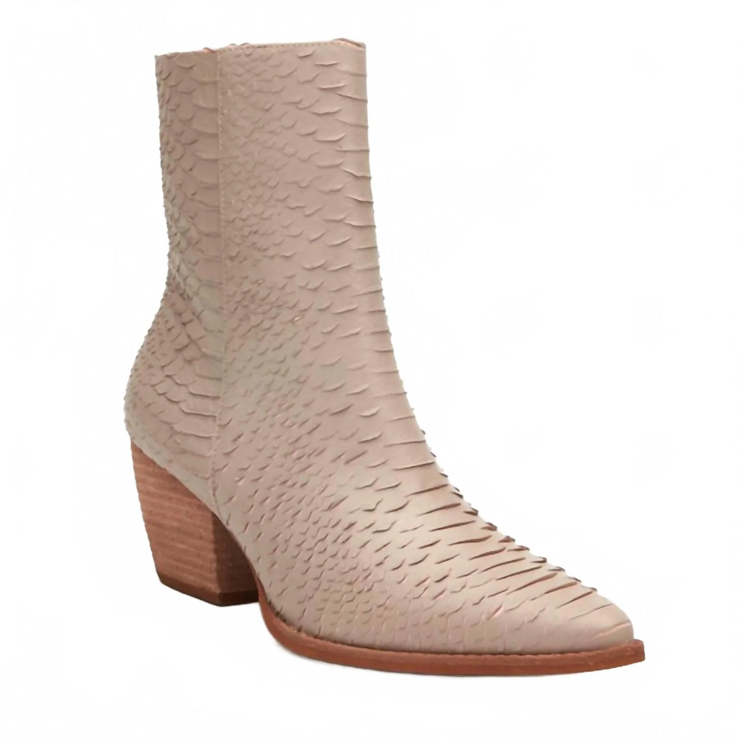 Women's Caty Ankle Boot In Ivory Snake | Shop Simon