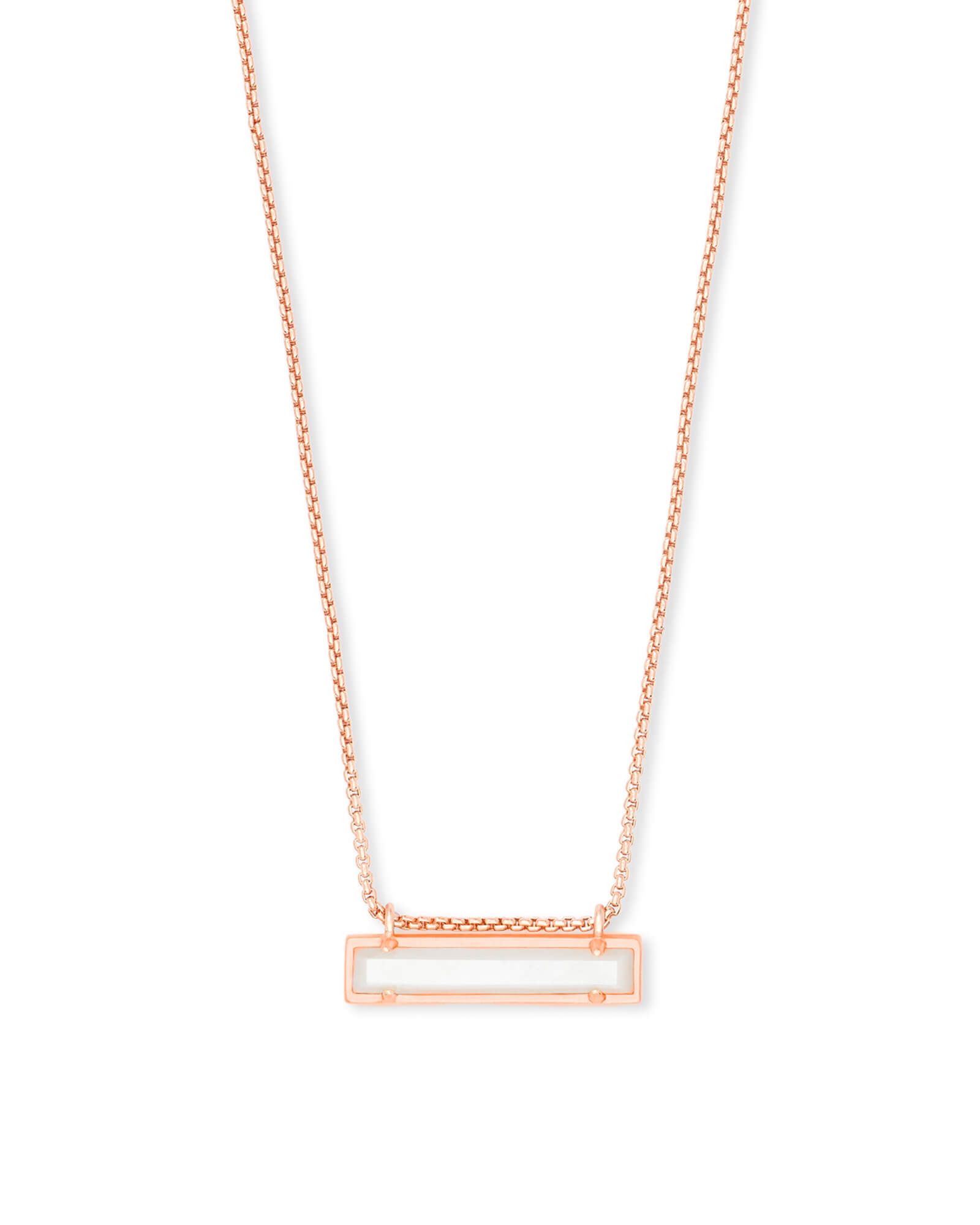 Leanor Rose Gold Pendant Necklace in Ivory Pearl | Kendra Scott