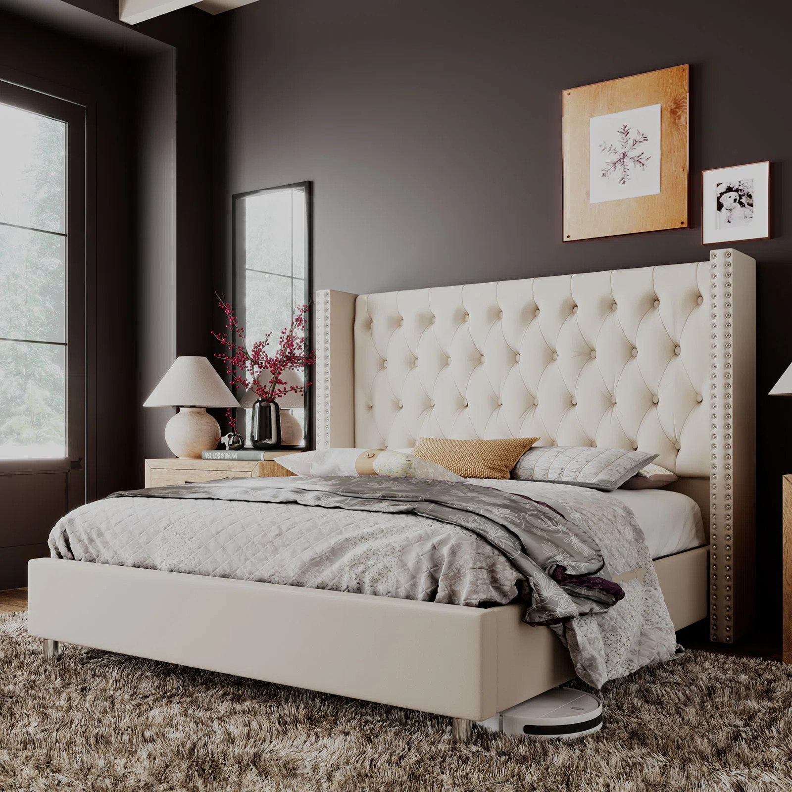 Dryden Upholstered Wingback Bed | Wayfair North America