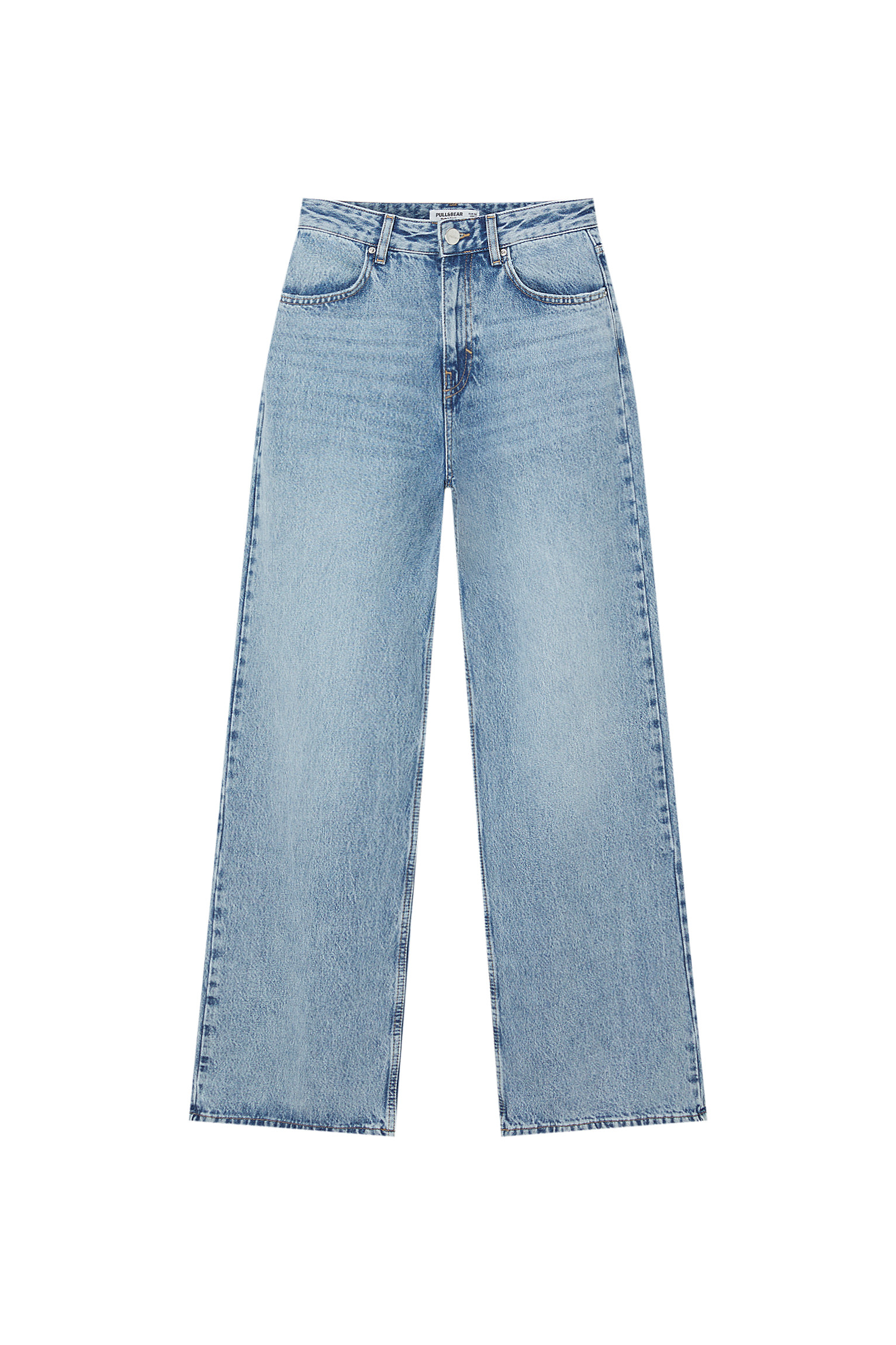 High-waist wide-leg jeans | PULL and BEAR UK