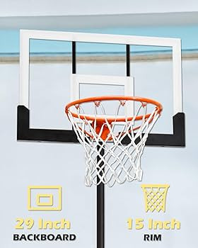 WIN.MAX Kids Basketball Hoop, 3.2 to 7.2FT Adjustable Height, Swimming Pool Basketball Hoop Outdo... | Amazon (US)