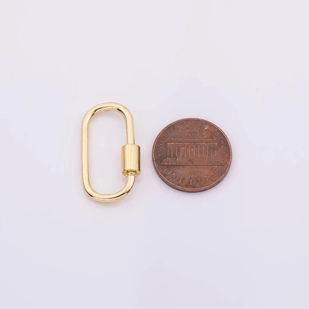 14K Gold Filled Oval Carabiner Clasp 14x25mm, Carabiner Lock Connector, Spring Push Gate for DIY ... | Etsy (US)