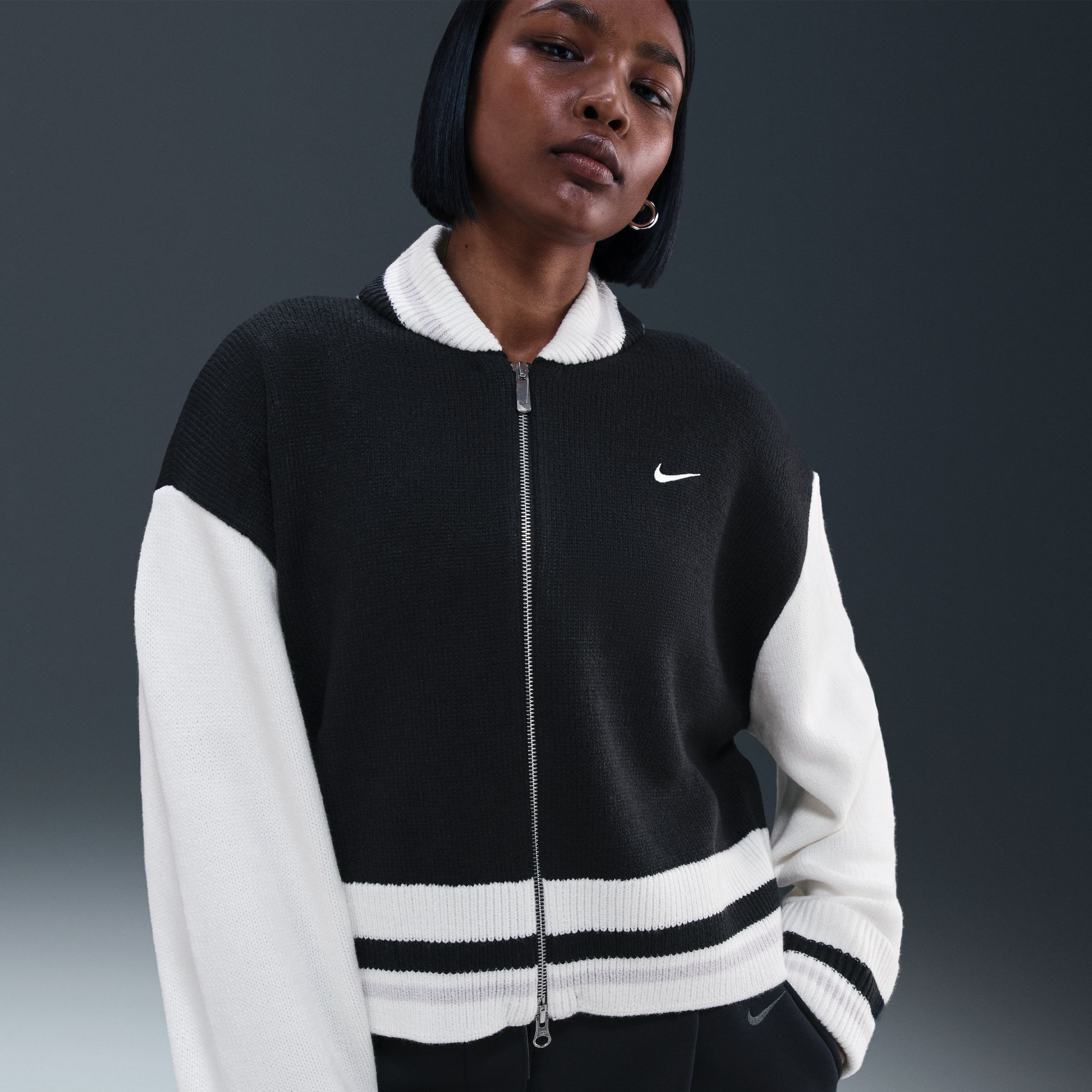 Nike Women's Sportswear Street Cardigan, Large, Black | DICK'S Sporting Goods
