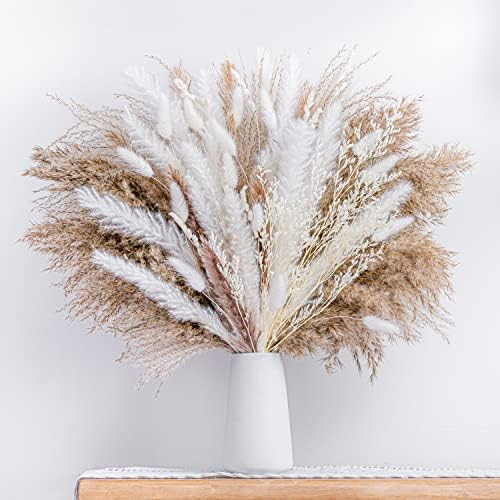 86PCS Natural Dried Pampas Grass Bouquet,Boho Home Decor Bouquet, Phragmites Dried Flowers,Bouque... | Amazon (US)