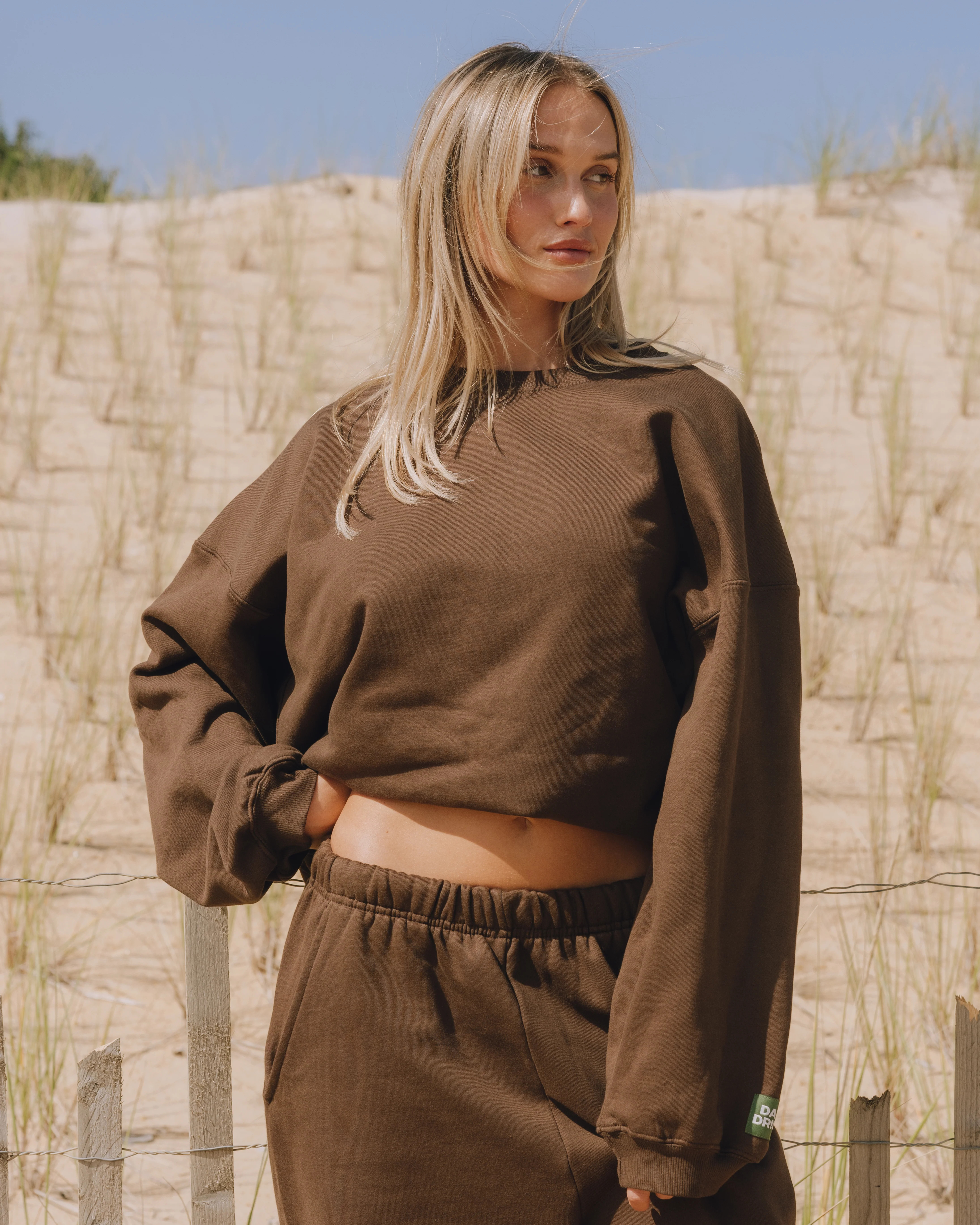 Oversized Fleece Crew - Coco | Daily Drills