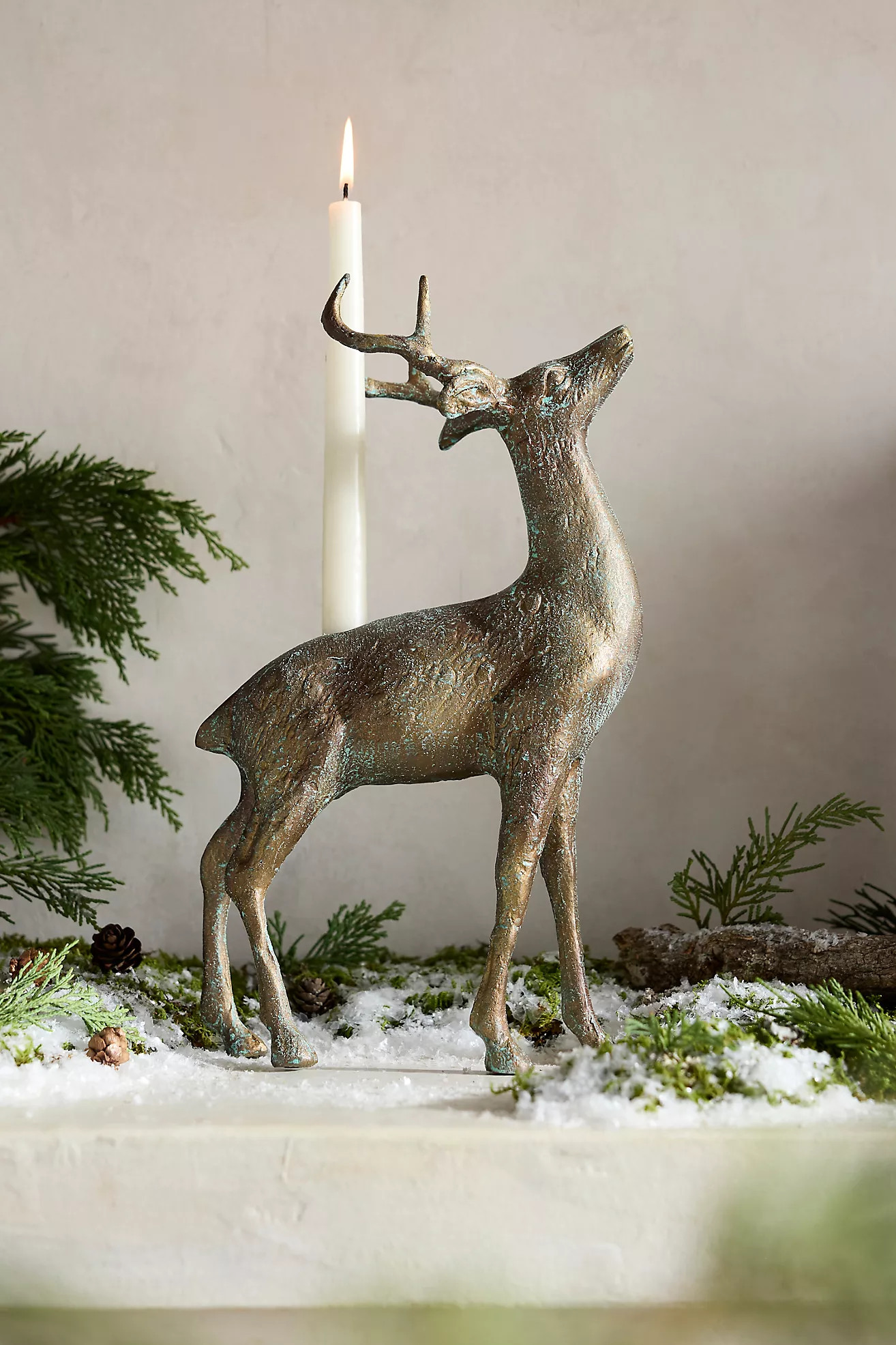 Deer Metal Taper Holder | Anthropologie (US)