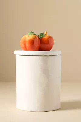 Fruta Peach Medium Stoneware Canister | Anthropologie (US)