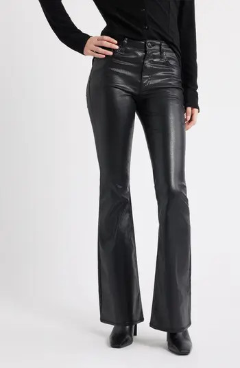 rag & bone Flexi Dahlia Coated Mid Rise Flare Jeans | Nordstrom | Nordstrom