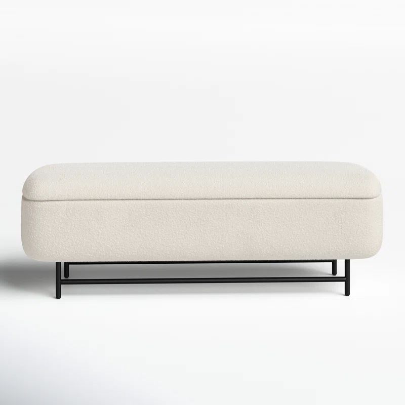 Florent Polyester Blend Upholstered Storage Bench | Wayfair North America