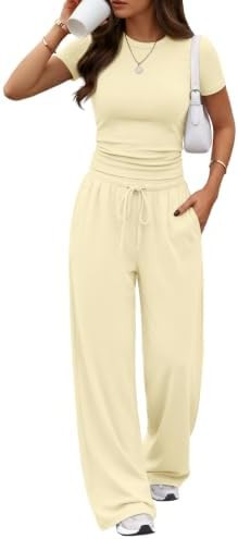 Trendy Queen Women's 2 Piece Matching Summer Lounge Set with Pockets | Amazon (US)