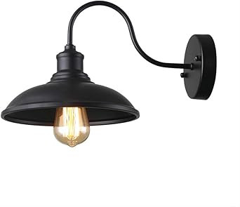 Giluta Gooseneck Light Farmhouse Look Wall Light Industrial Metal Wall Sconce Ideal for Bedroom B... | Amazon (US)