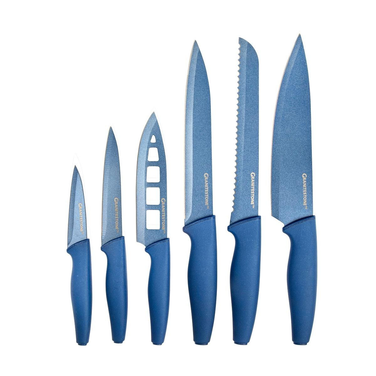 Granitestone Nutriblade Professional Chef Kitchen Knife Set - 6 Piece | HSN