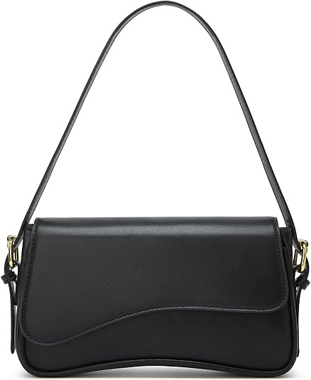 Shoulder Bag for Women Y2K Trendy Purse Vegan Leather Hobo Handbags Clutch Saddle Bag with 2 Remo... | Amazon (US)