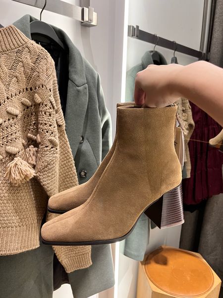 Fall outfit ideas, suede ankle boots, ankle booties, square toe boots, square toe booties, black heel boots, tan suede boots with heels, chunky heel ankle boots, neutral outfit ideas for fall￼

#LTKshoecrush #LTKSeasonal #LTKunder100