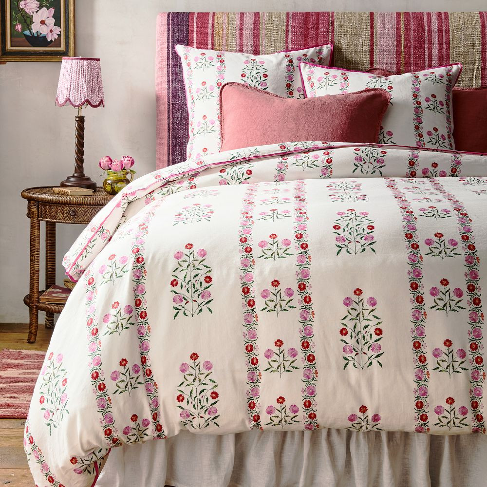 Evelyn Cotton Linen Duvet Cover & Shams | GreenRow