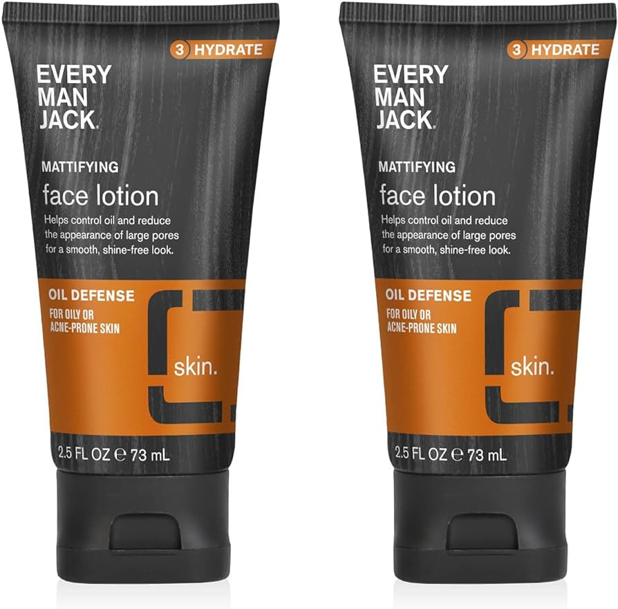 Every Man Jack Activated Charcoal Oil Defense Face Lotion for Men - Moisturize, Hydrate, and Soot... | Amazon (US)