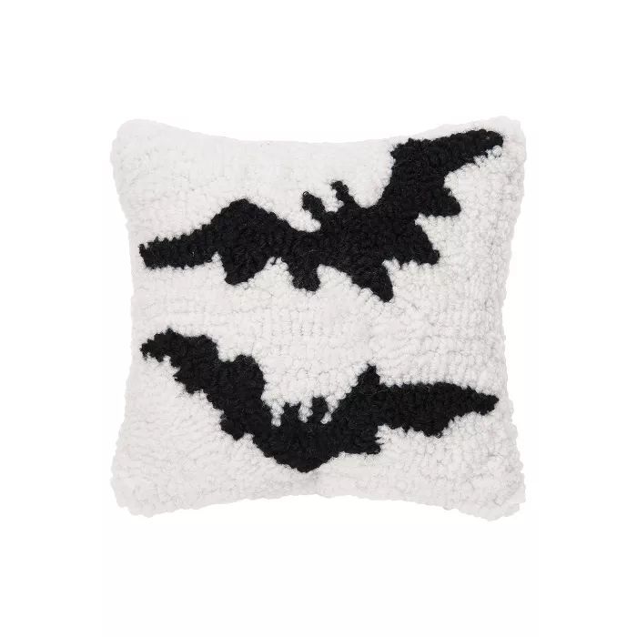 C&F Home Spooky Bat Hooked Petite 8" x 12" Pillow | Target