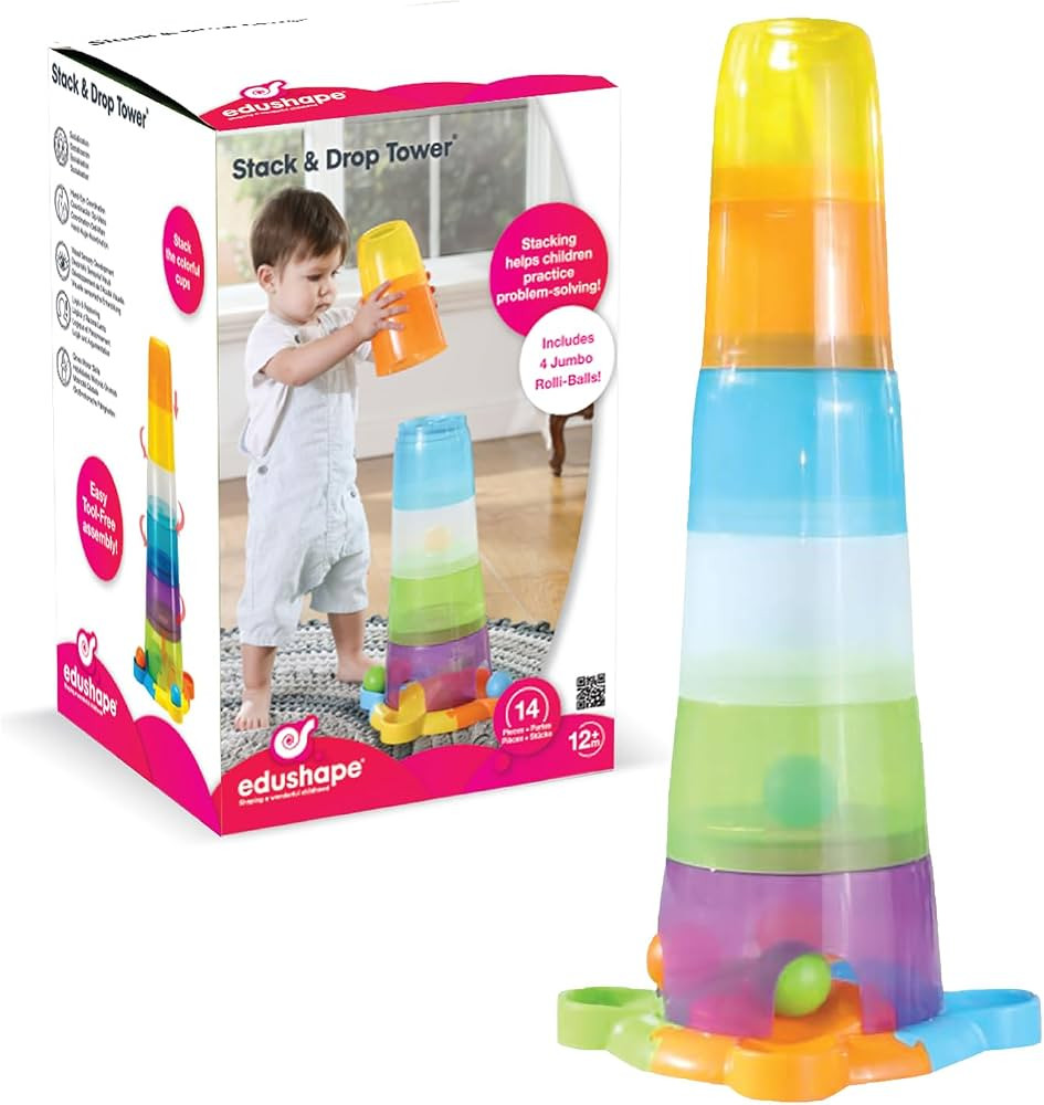 Edushape Stack & Drop Tower, Multi | Amazon (US)
