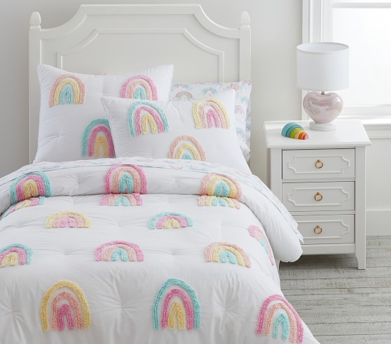 Candlewick Rainbow Comforter Bedding Look | Pottery Barn Kids