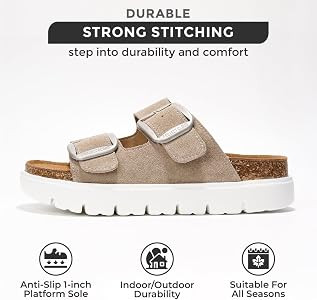 Project Cloud Genuine Leather Platform Sandals Women Footwear - Wedge Chunky Sandals Womens sanda... | Amazon (US)