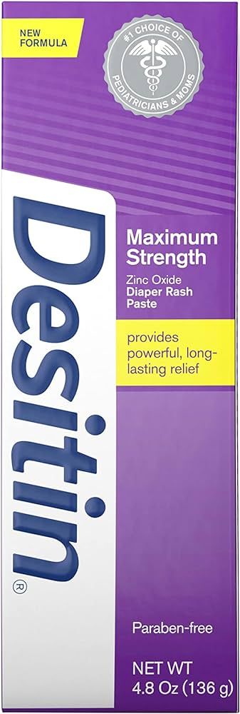 Desitin Maximum Strength Baby Diaper Rash Cream with 40% Zinc Oxide for Treatment, Relief & Preve... | Amazon (US)