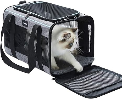 Vceoa 19x12x12 Inches Cat, Dog Carrier for Pets Up to 22 Lbs, Soft-Sided Cat Bag Animal Carriers ... | Amazon (US)