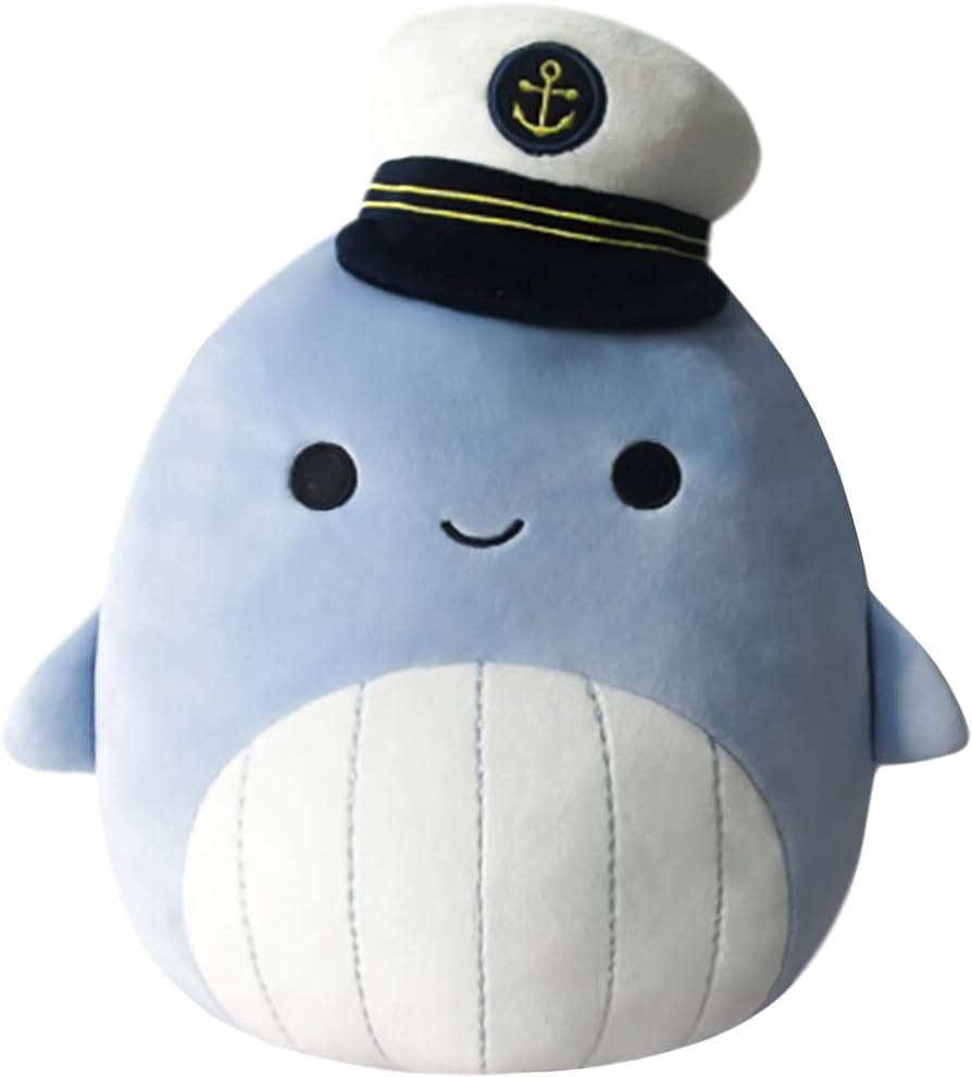 Squishmallows 8-Inch Samir Blue Whale with Sailor Hat - Little Ultrasoft Official Kelly Toy Plush | Amazon (US)