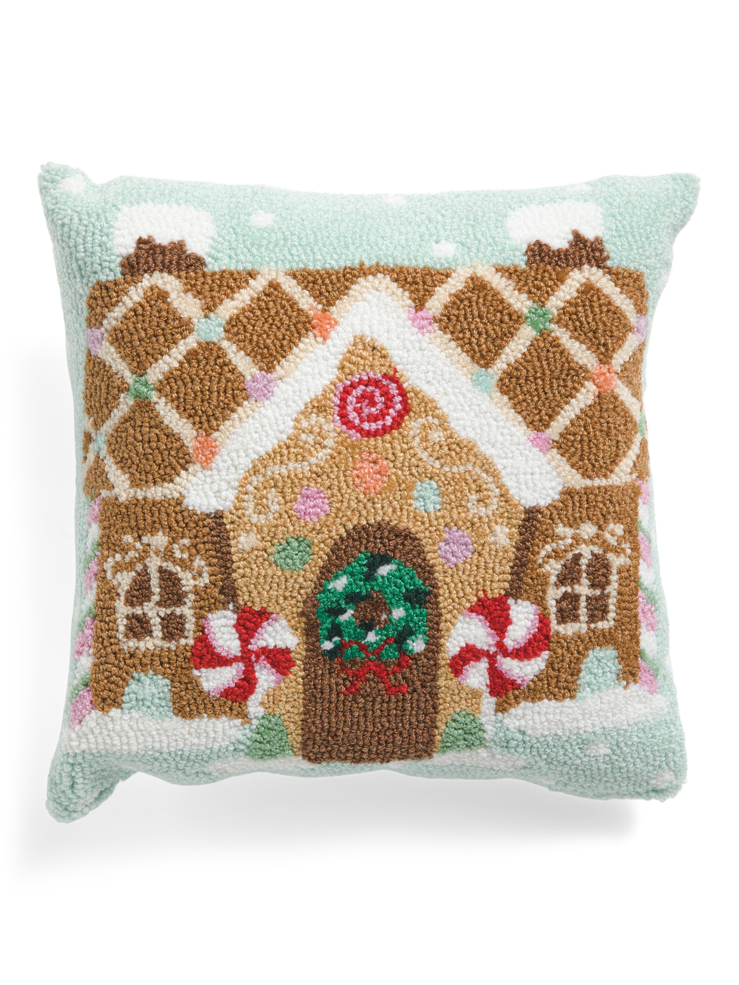 16x16 Gingerbread House Hook Pillow | Throw Pillows | Marshalls | Marshalls