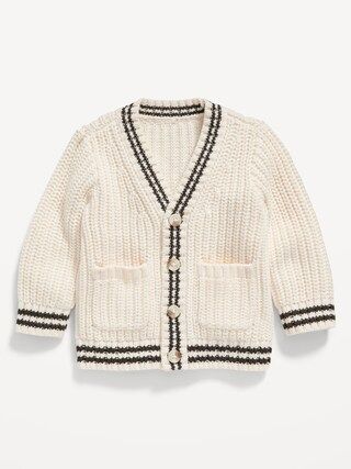 V-Neck Button-Front Shaker-Stitch Cardigan for Baby | Old Navy (US)