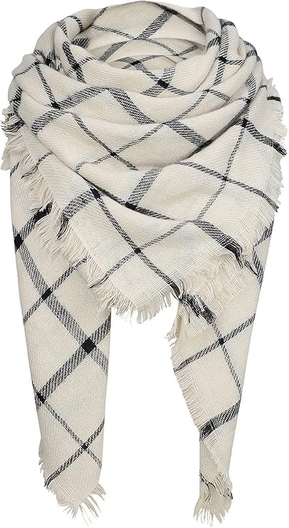 American Trends Womens Fall Winter Scarf Plaid Tassel Soft Warm Blanket Scarves Womens Shawl Wrap... | Amazon (US)