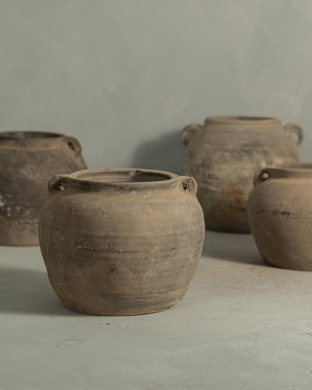 Rustic Handcrafted Vintage Clay Vase in Black and Grey With Handles (free Shipping) - Etsy | Etsy (US)